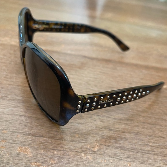 Prada Brown Studded Sunglasses - Picture 3 of 8